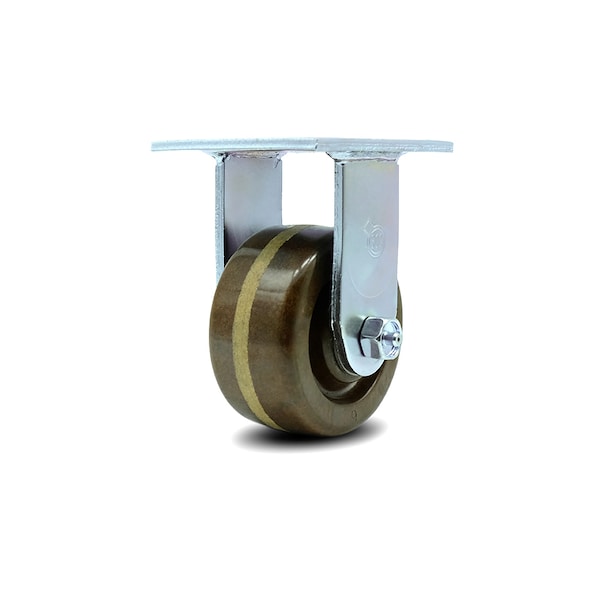 Service Caster 4 Inch High Temp Phenolic Wheel Rigid Caster with Roller Bearing SCC-30R420-PHRHT - main